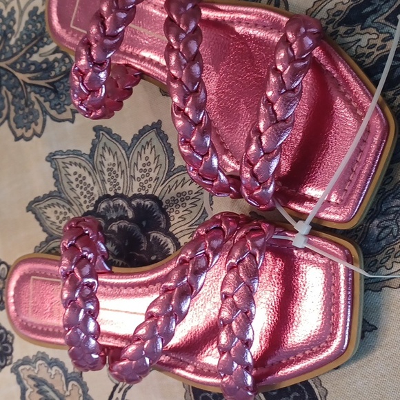 Women's Iman Asymmetrical Braided Band Slide Flat Sandals Dolce Vita sz 7 - Picture 2 of 7